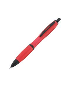 Curvo polished - Kugelschreiber mit schwarzen Applikationen