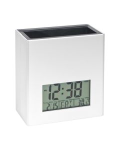 Stiftehalter mit digitaler Uhr und Temperaturanzeige