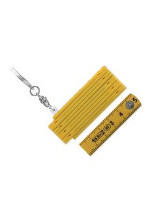 Mini Zollstock Schlüsselanhänger aus Kunststoff 0,5 m in gelb