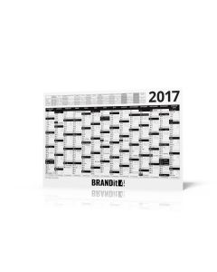 Wandkalender 2017 schwarz mit Feiertagen